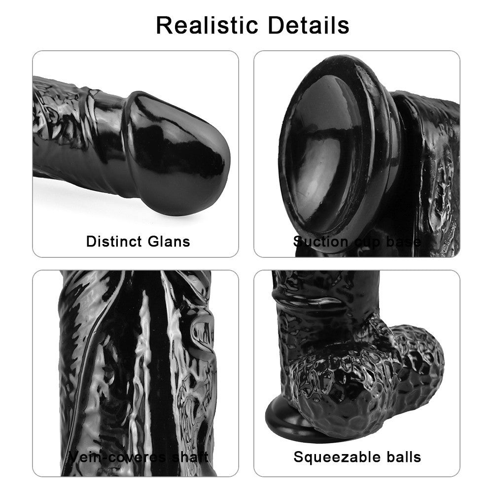 11 Inch Realistic Big Black Dildo