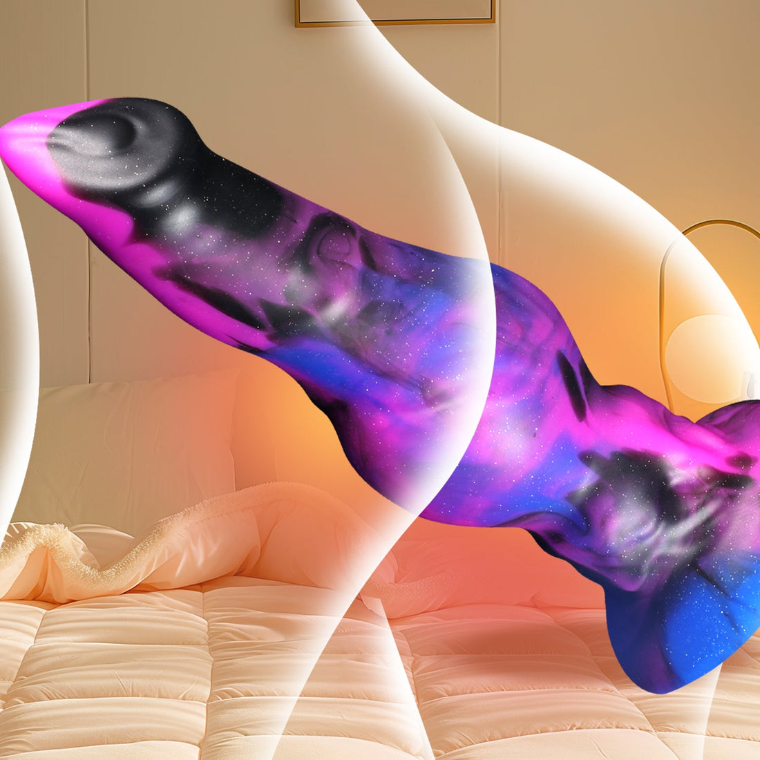 Fantasy Purple Silicone Dog Knot Dildo