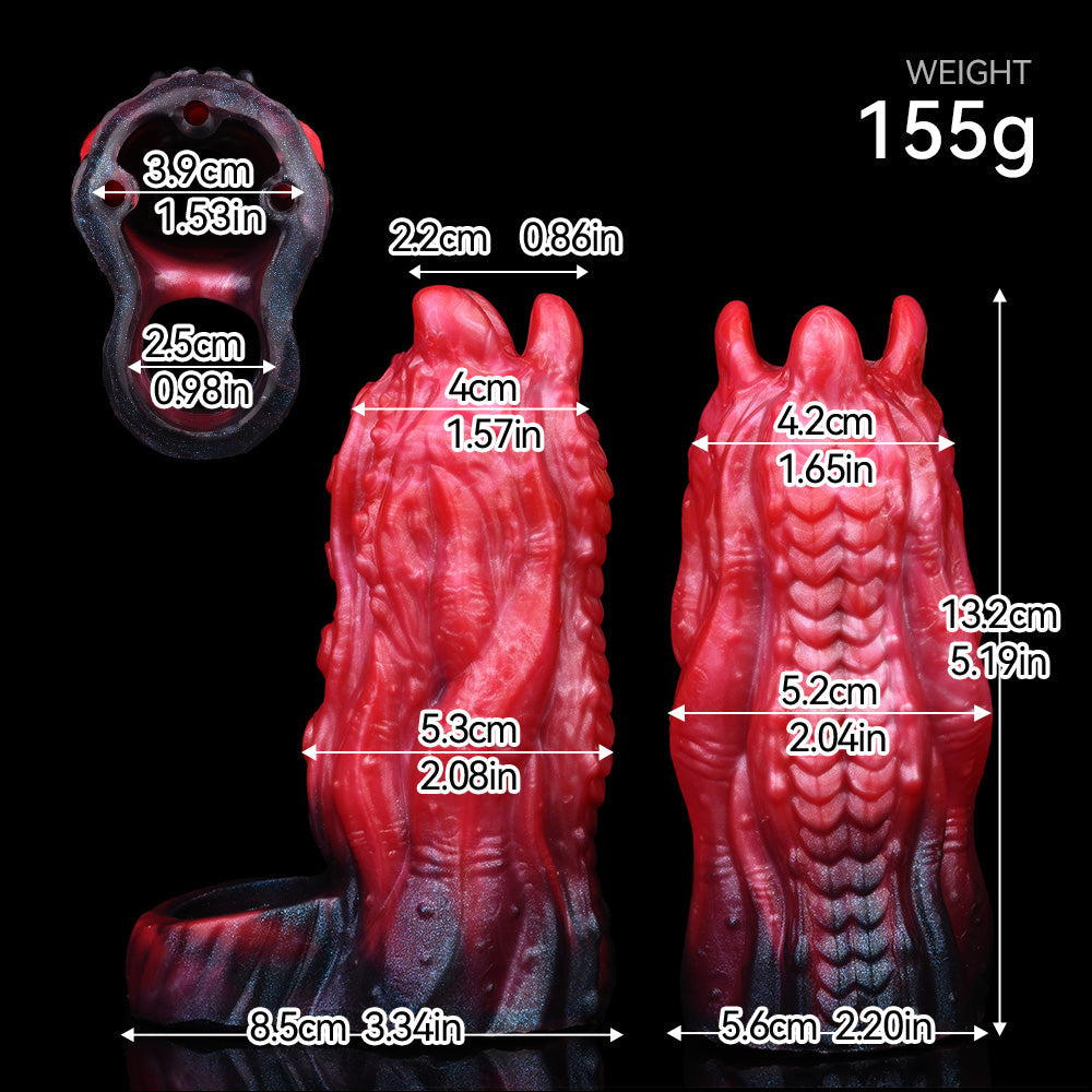 Open Alien Silicone Vibrating Penis Sleeve