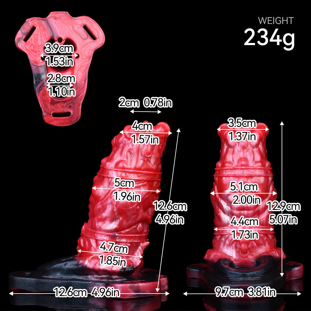 5 Inch Monster Vibrating Hollow Strap On