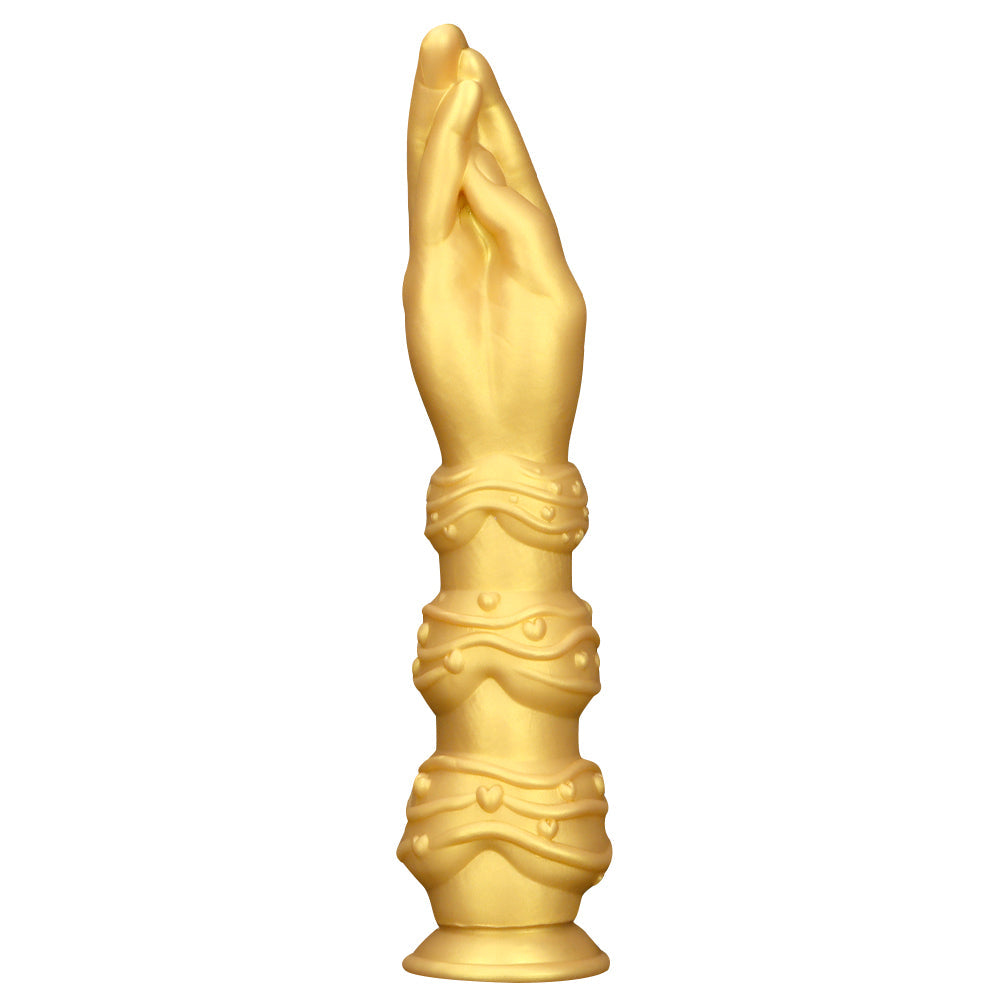 13 Inch Gold Silicone Huge Hand Anal Dildo