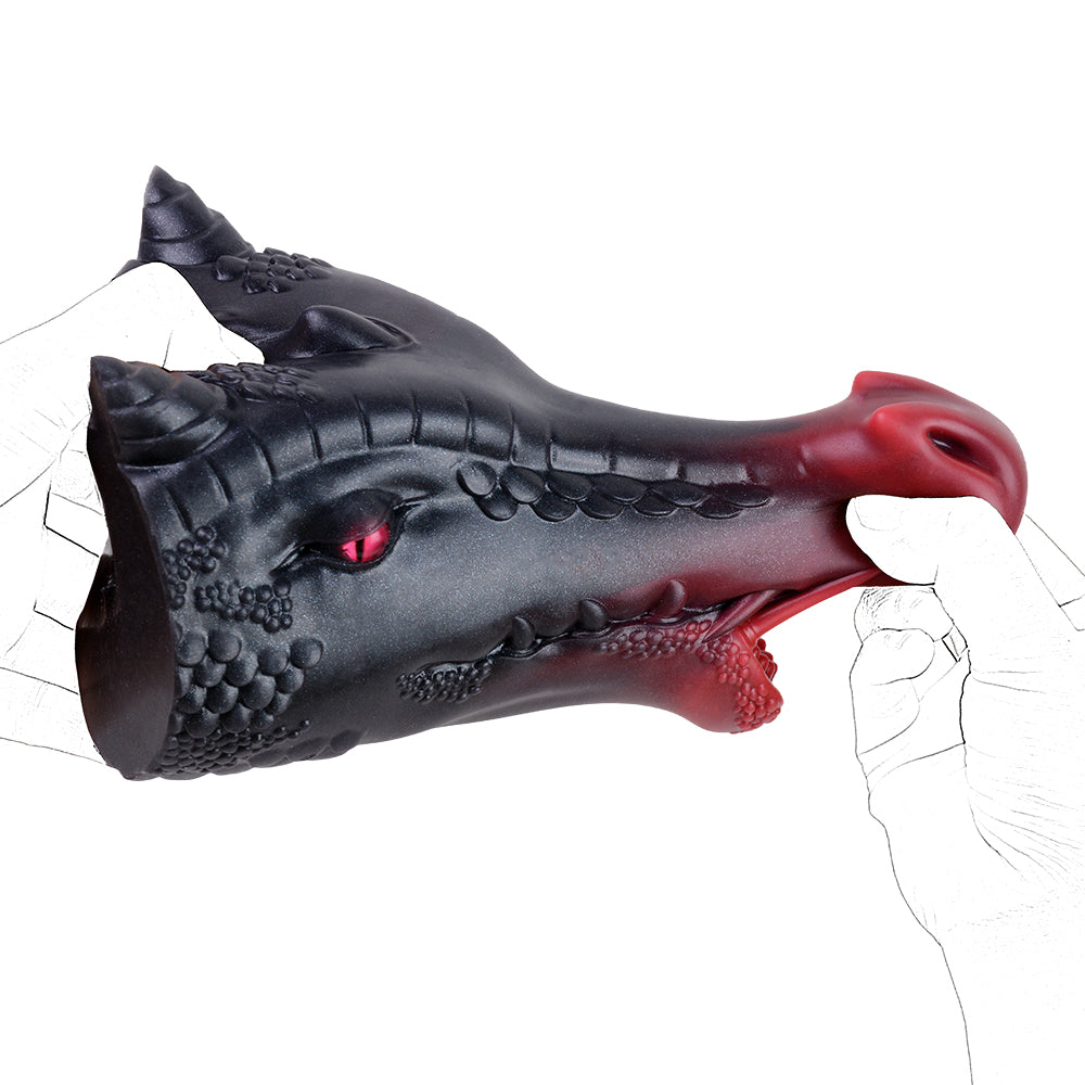 Black Dragon Head Weird Blowjob Masturbation Cup