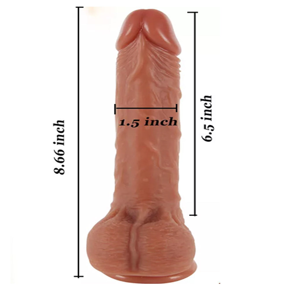 8 Inch Super Soft Silicone Realistic Thrusting Dildo