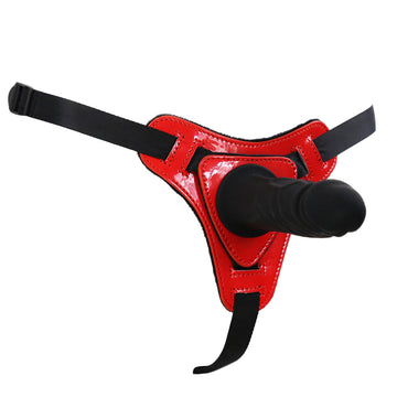 Small Strap On Dildo Removable Solid Black Cock