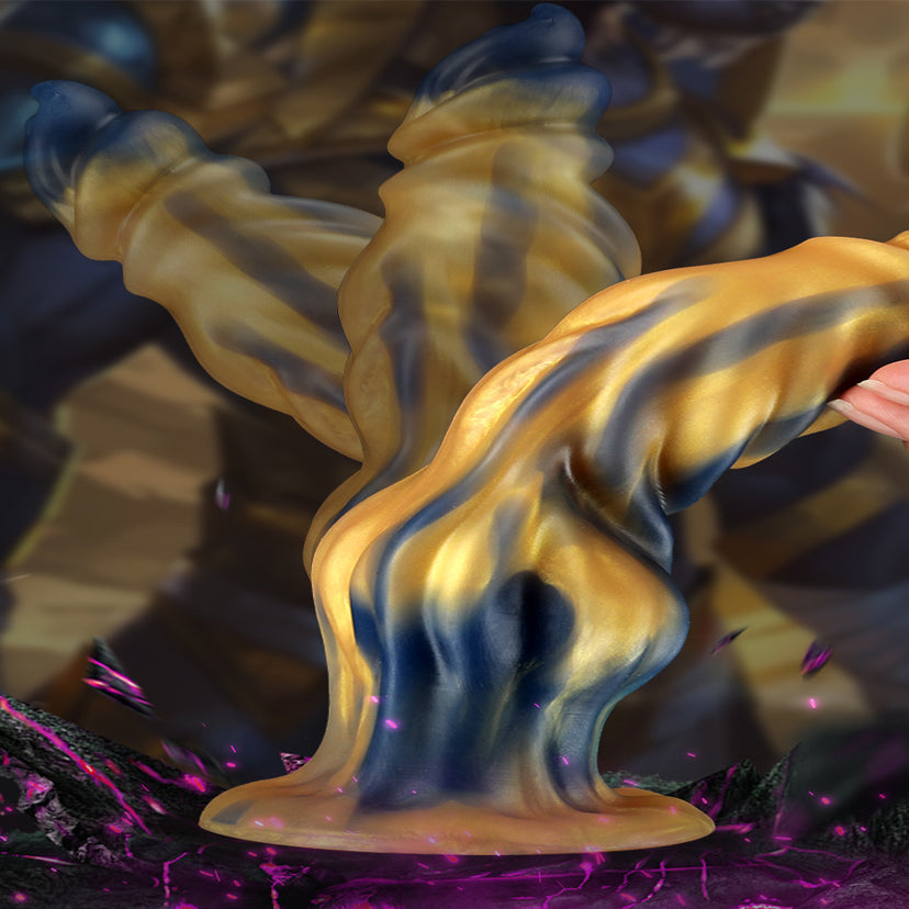 7 Inch Gold Silicone Wolf Dildo