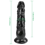 Charger l&#39;image dans la galerie, 8 Inch super straight black dildo