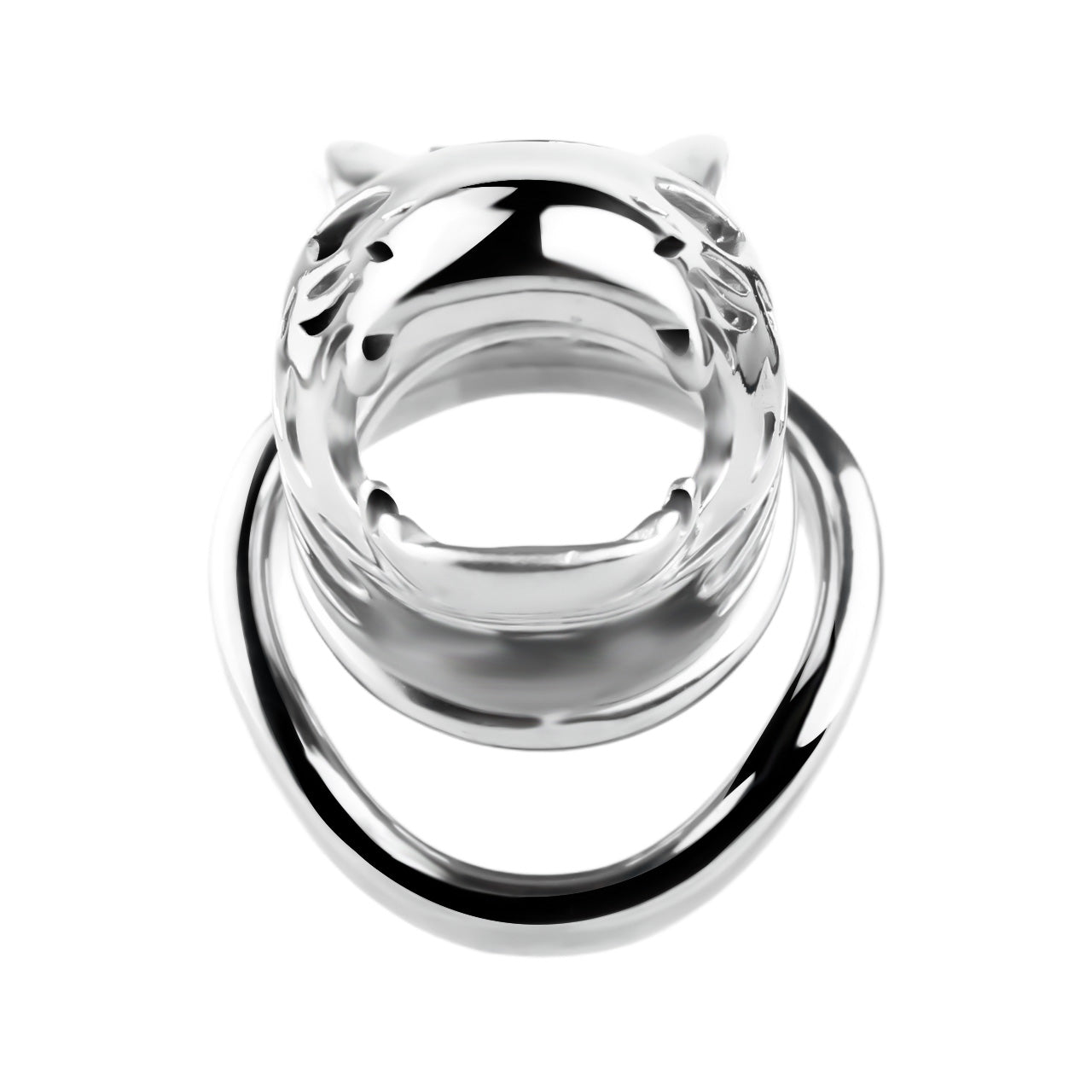 Tiger Head Stainless Steel Male Cock Cage