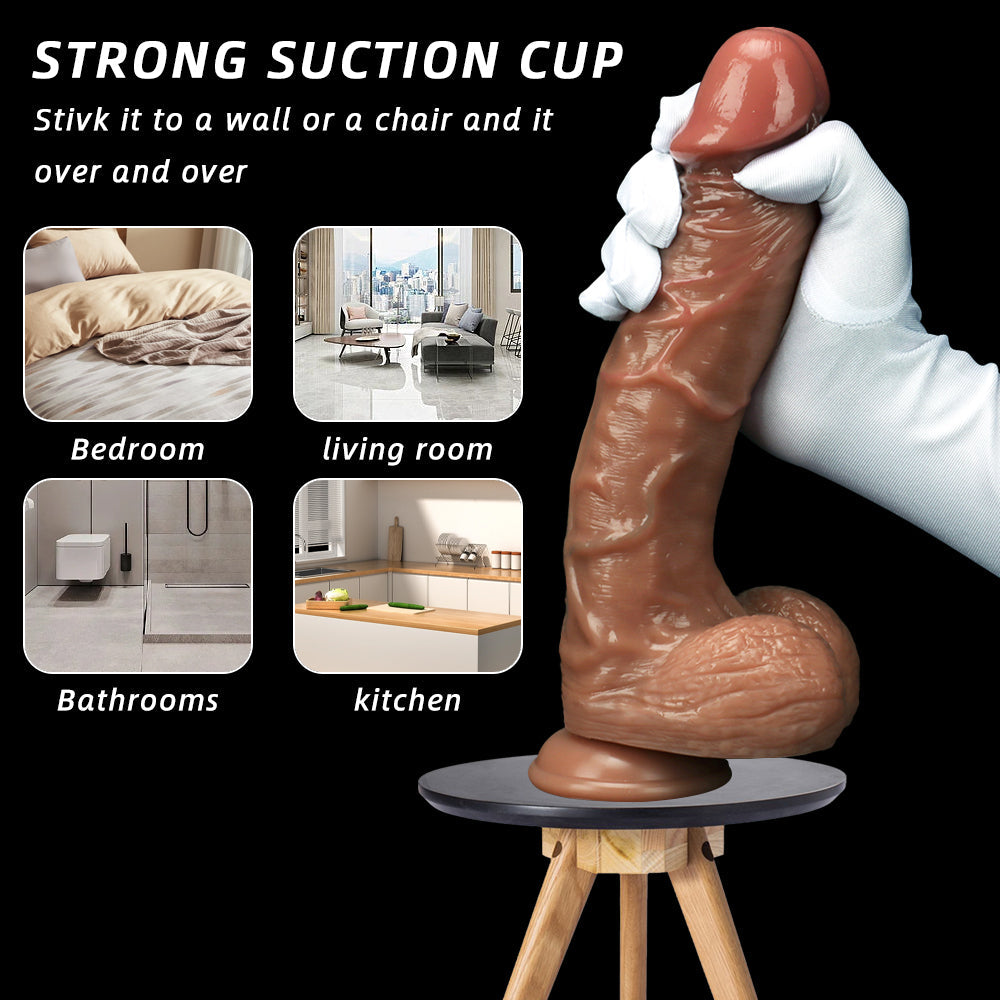 Dual Density Silicone Realistic 10 Inch Dildo
