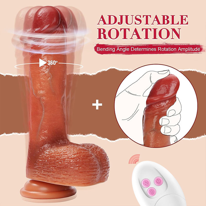 Rotating Heating Vibrating Thrusting Multi Dildo