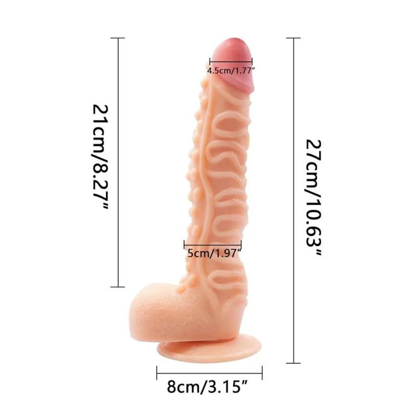 10 Inch Ridges With Strap On Dildo