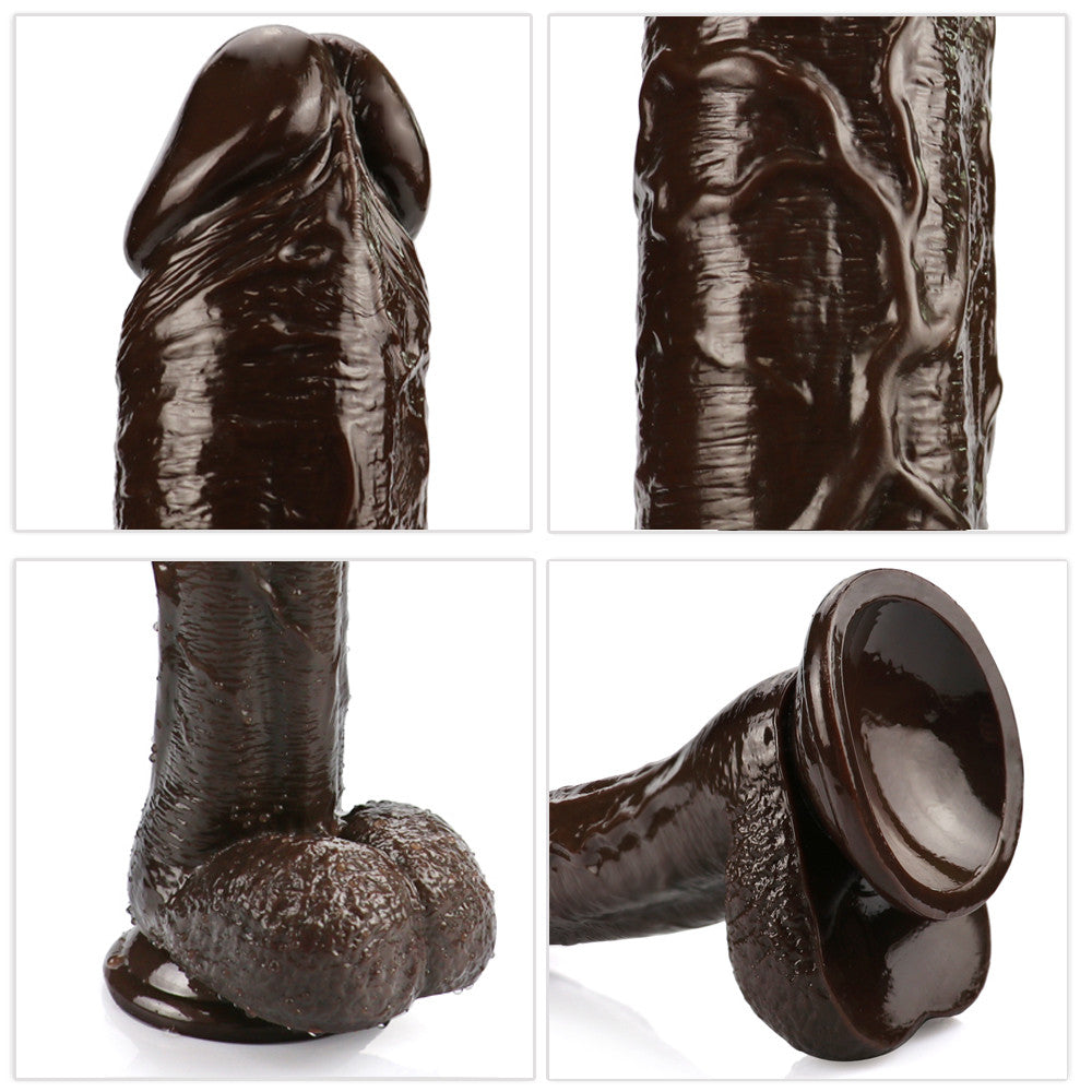 10 Inch Long Brown Realistic Big Dildo