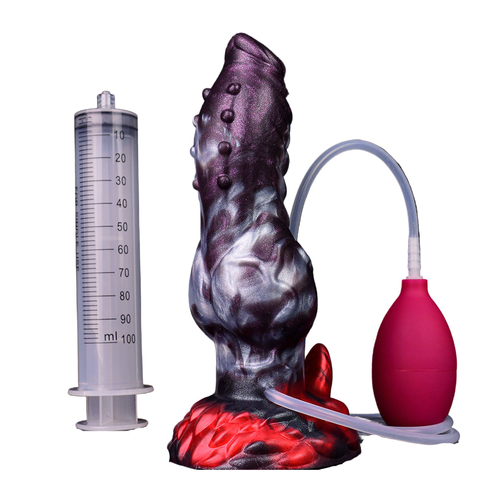 7 Inch Silicone Knot Dog Squirting Dildo