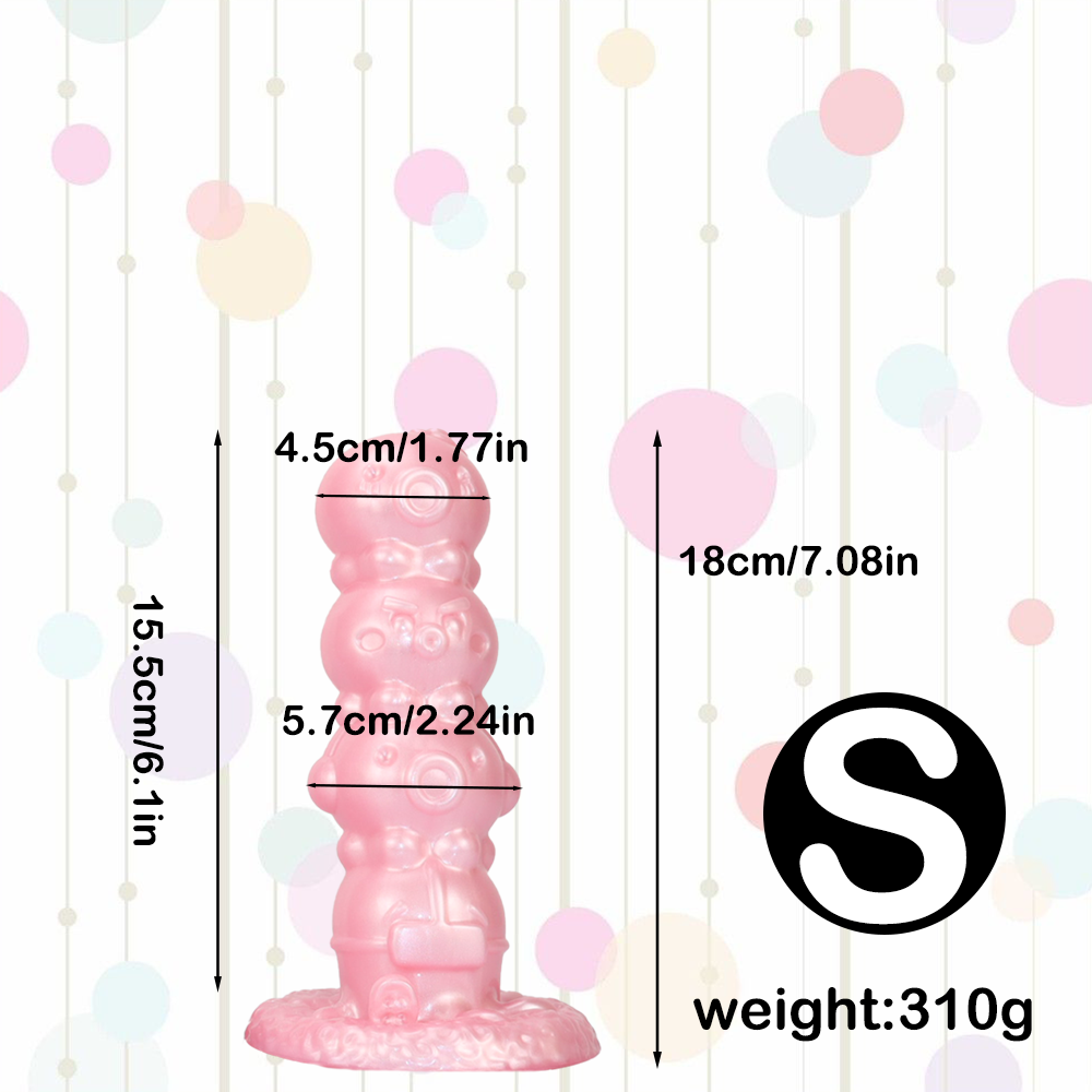 11 Inch Pink Silicone Cute Dildo Butt Plug