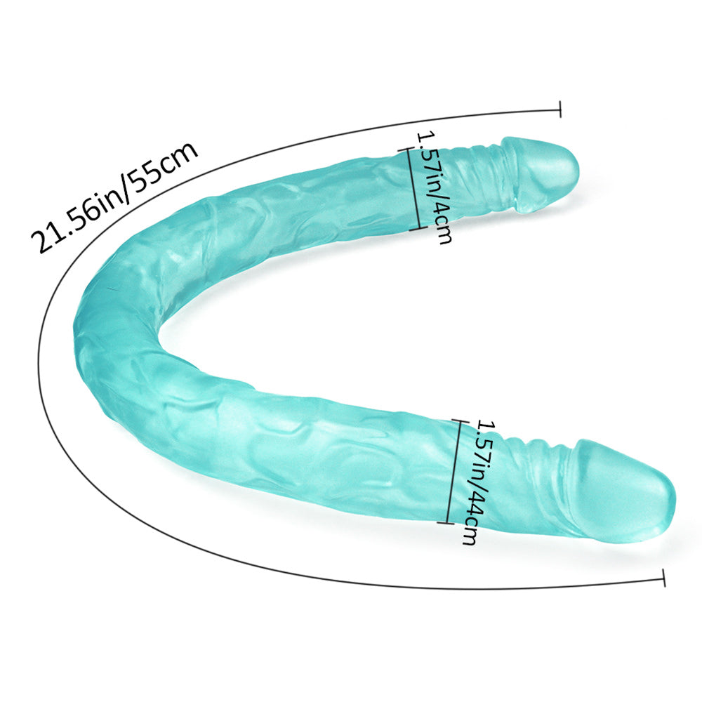 22 Inch Green Jelly Double Ended Dildo