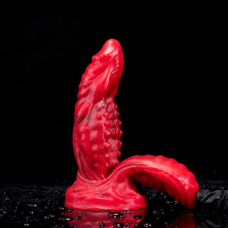 Red Monster Teeth Double Penetration Dildo