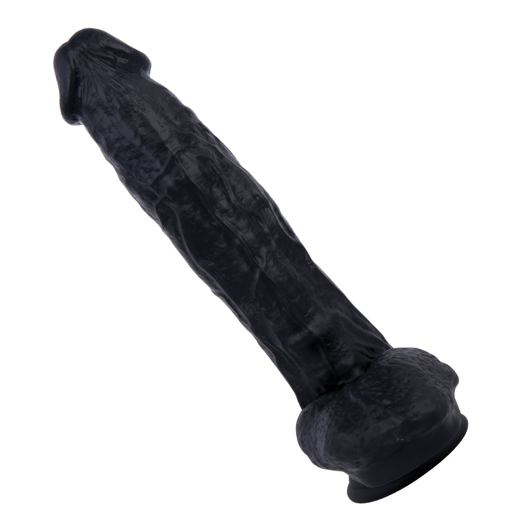 10 Inch Black Silicone Giant Realistic Dildo