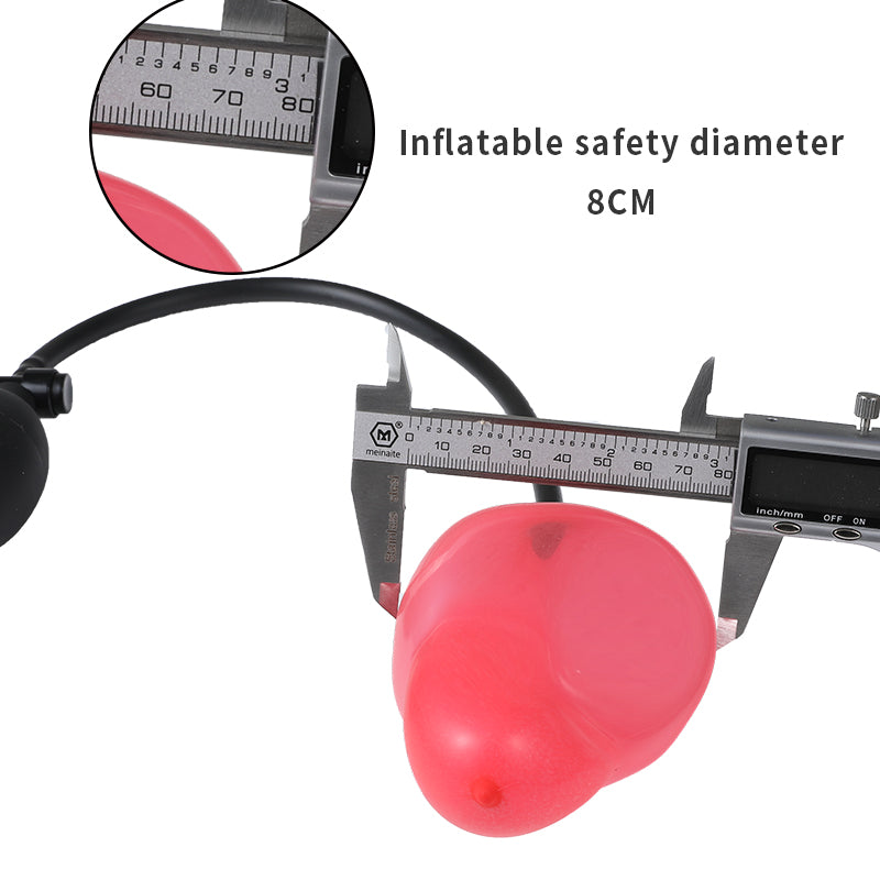 Small Silicone Red Inflatable Butt Plug