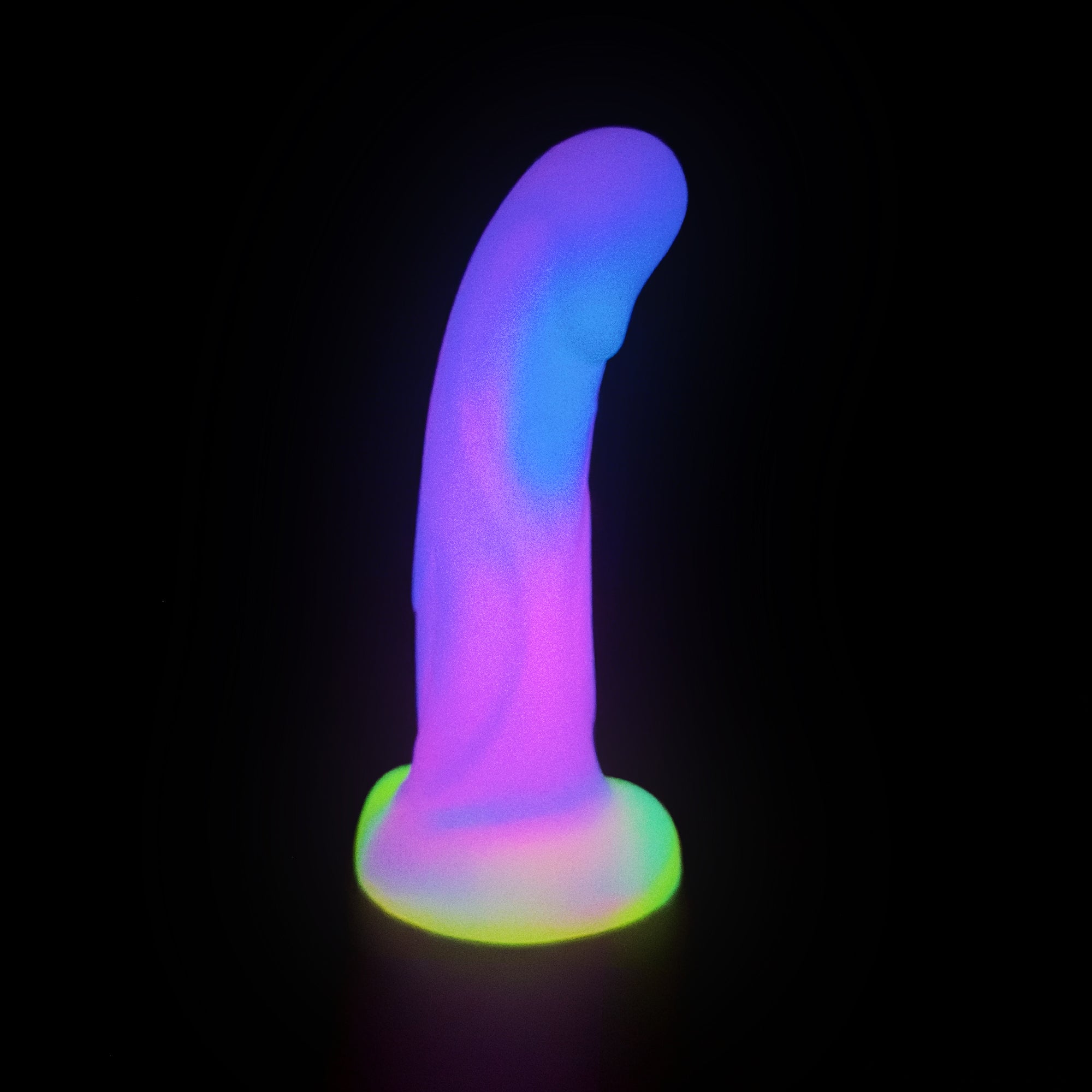 6 Inch Glow In The Dark Curved P Spot Anal Dildo