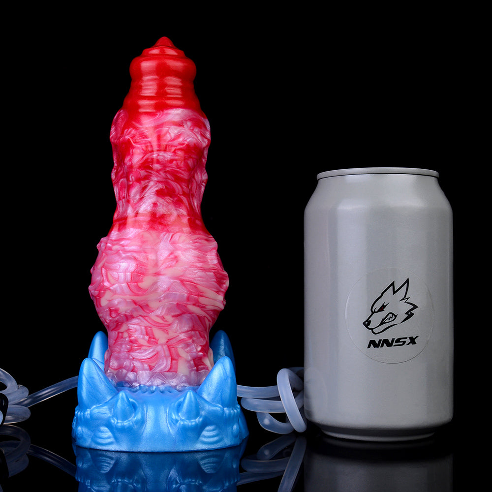 7 Inch Red Fantasy Dog Inflatable Squirting Dildo