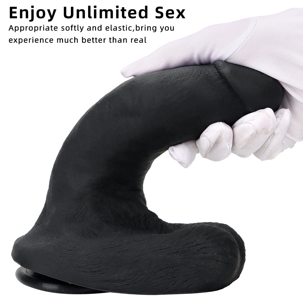 9 Inch Black Silicone Thick Big Dildo