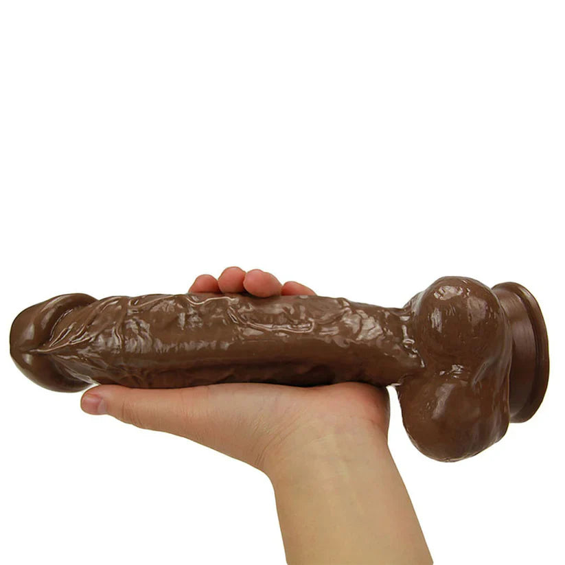9 Inch Brown Realistic Male Penis Dildo