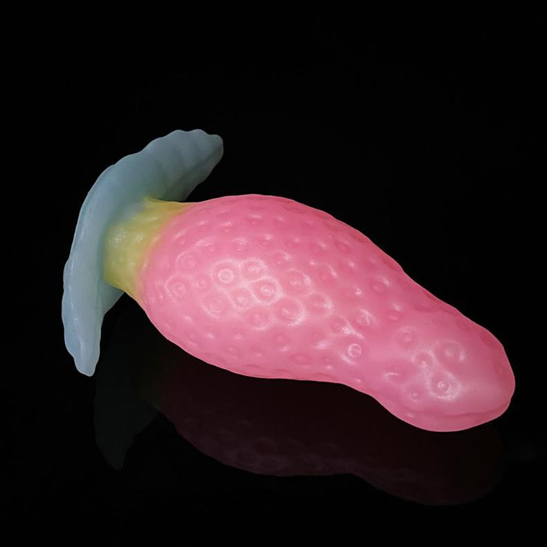 Strawberry Butt Plug Pink Silicone Boat Anchor Plug