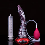 Load image into Gallery viewer, Dark Purple Dragon Squirting Fantasy Dildo