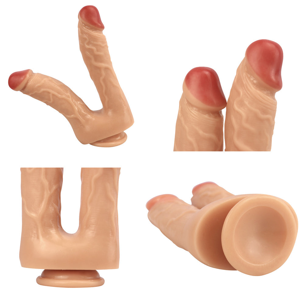 Flesh Realistic 8 Inch Double Penetration Dildo
