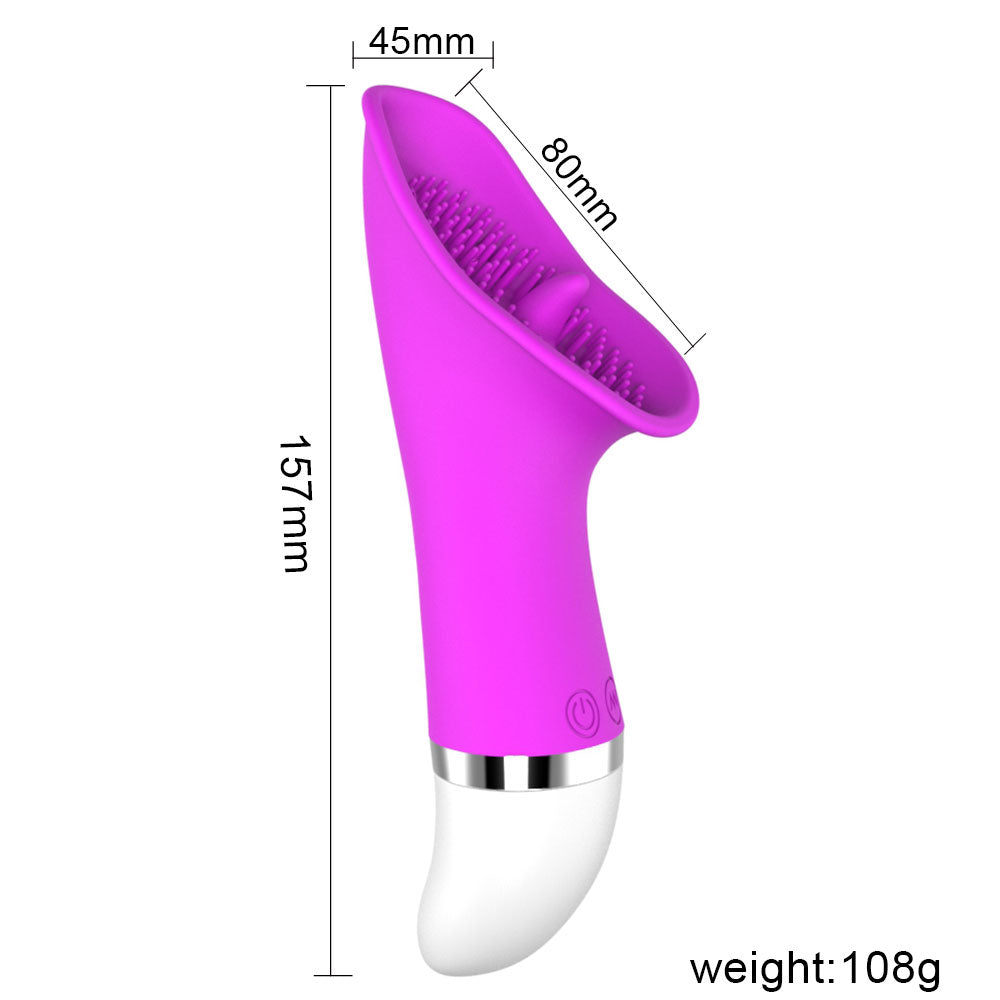 Purple Pussy Tongue Licking Clitoral Vibrator