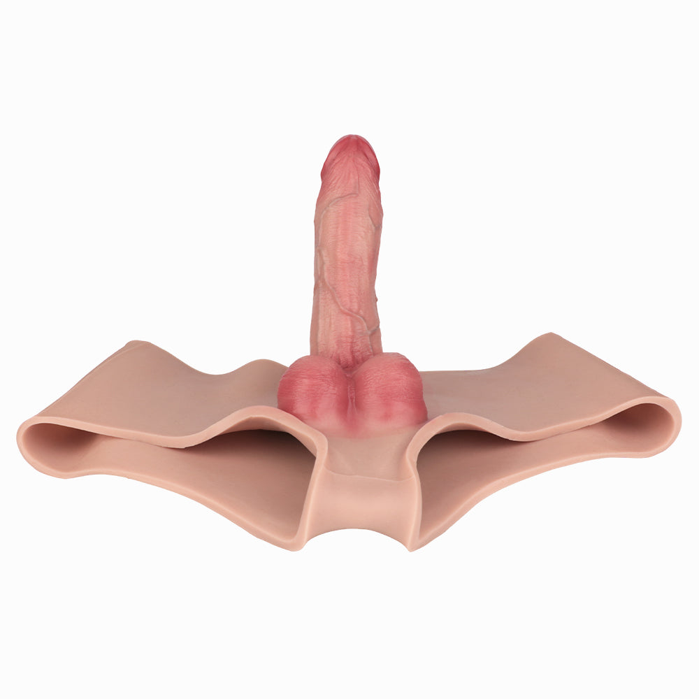 Realistic Male Cock Hollow Dildo Underwear