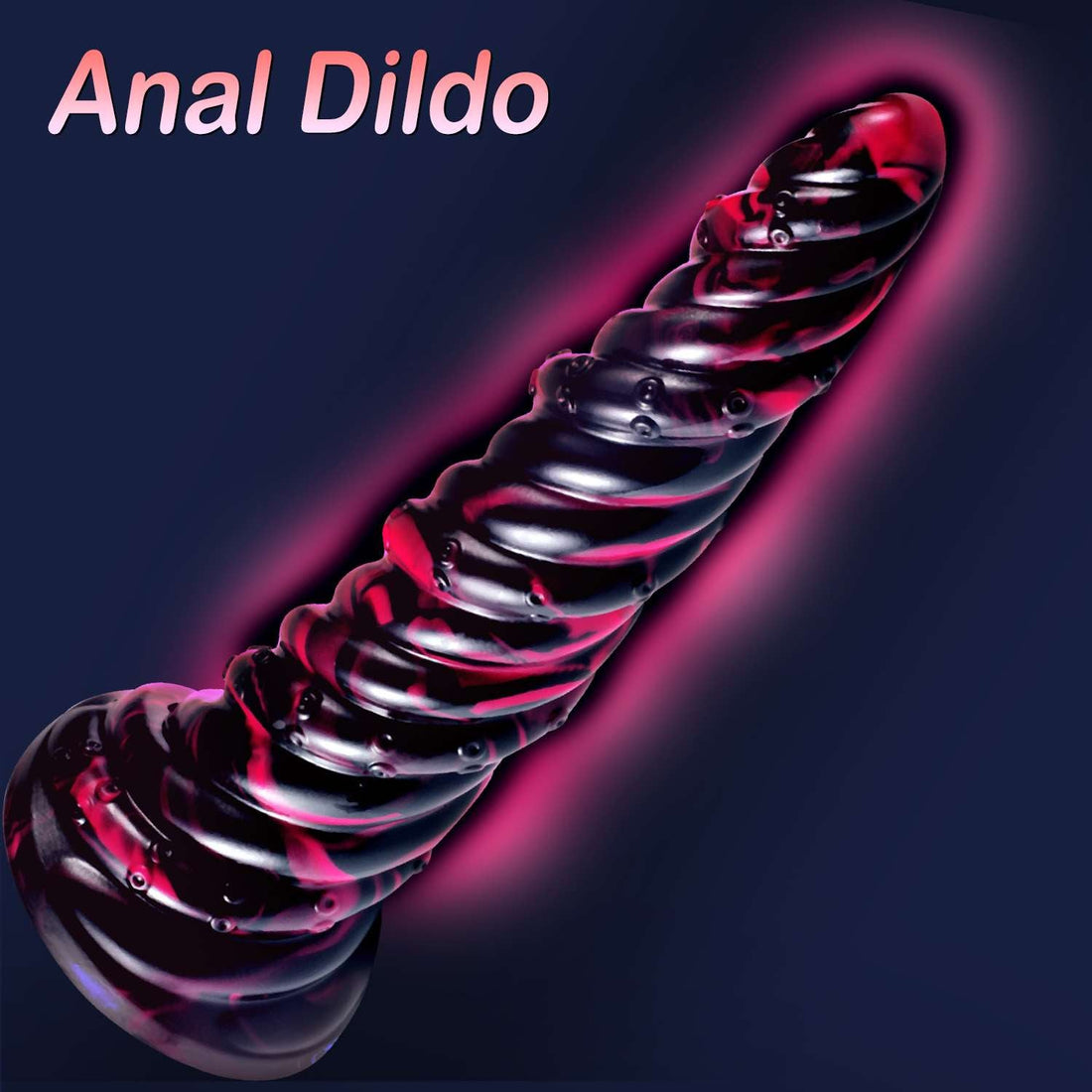 9 Inch Black Thread Cone Anal Dildo