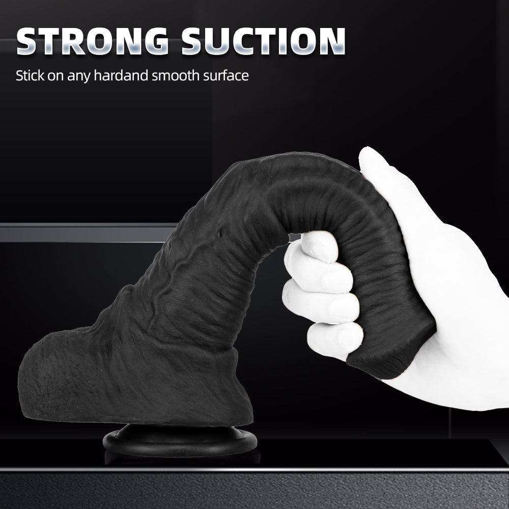 Black Hores Cock Three Size Silicone Dildo