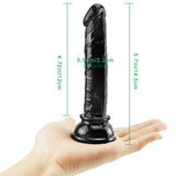 画像をギャラリー ビューアにロード 6 inch Small black slim dildo