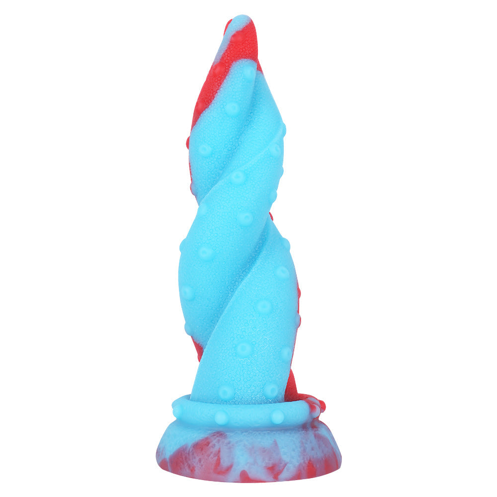 8 Inch Octopus Silicone Red Blue Anal Dildo
