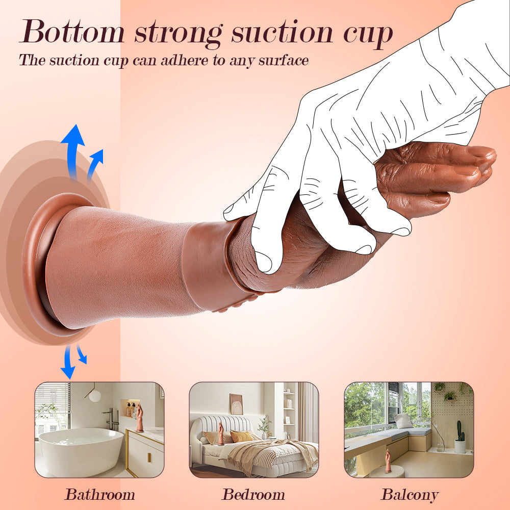 11 Inch Brown Strong Sucker Fist Dildo