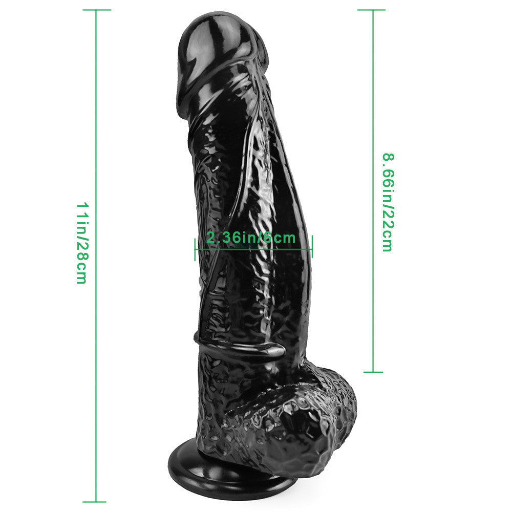 11 Inch Realistic Big Black Dildo
