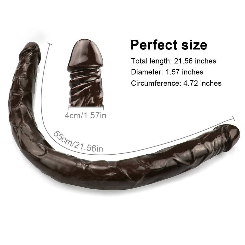 22 Inch Brown Extra Long Lesbian Double Dildo