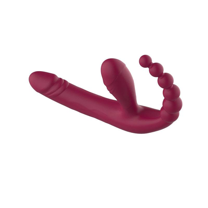 Three Head Sex Toy Couple Strapless Strapon