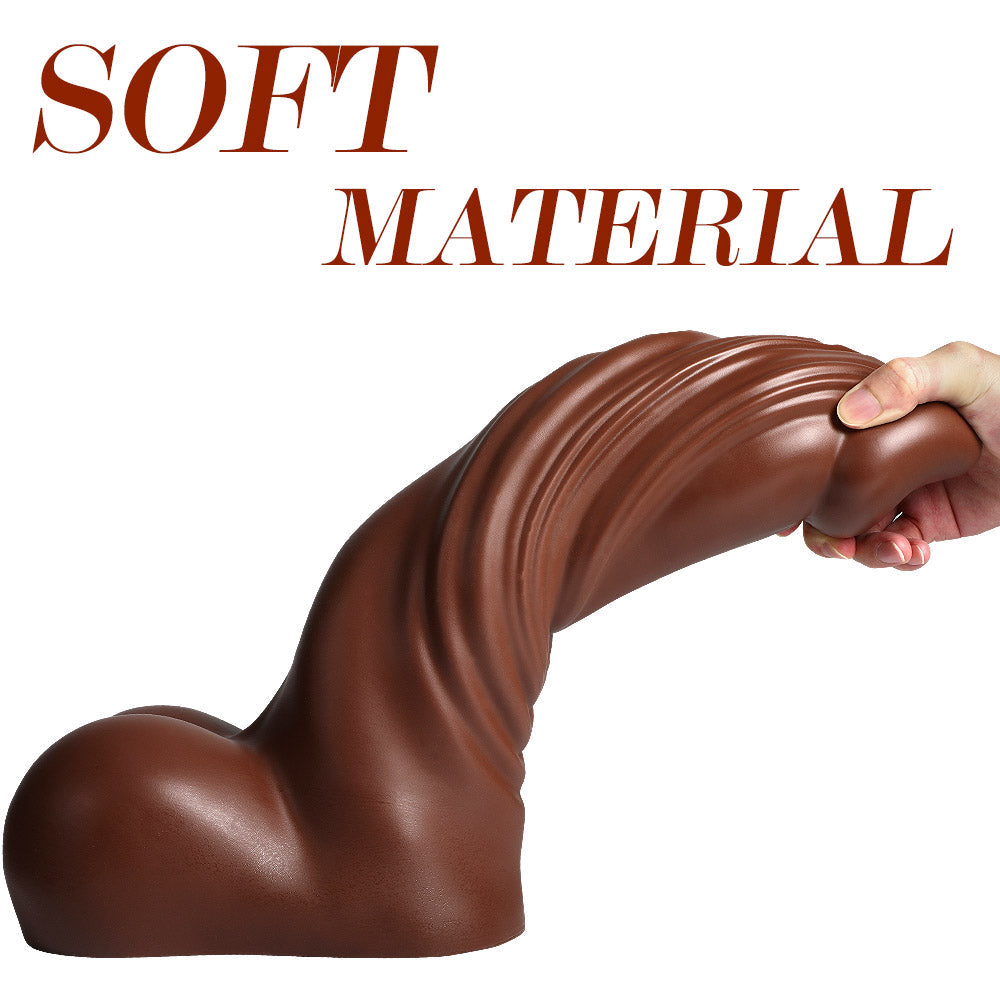 16 Inch Brown Silicone Super Giant Dildo