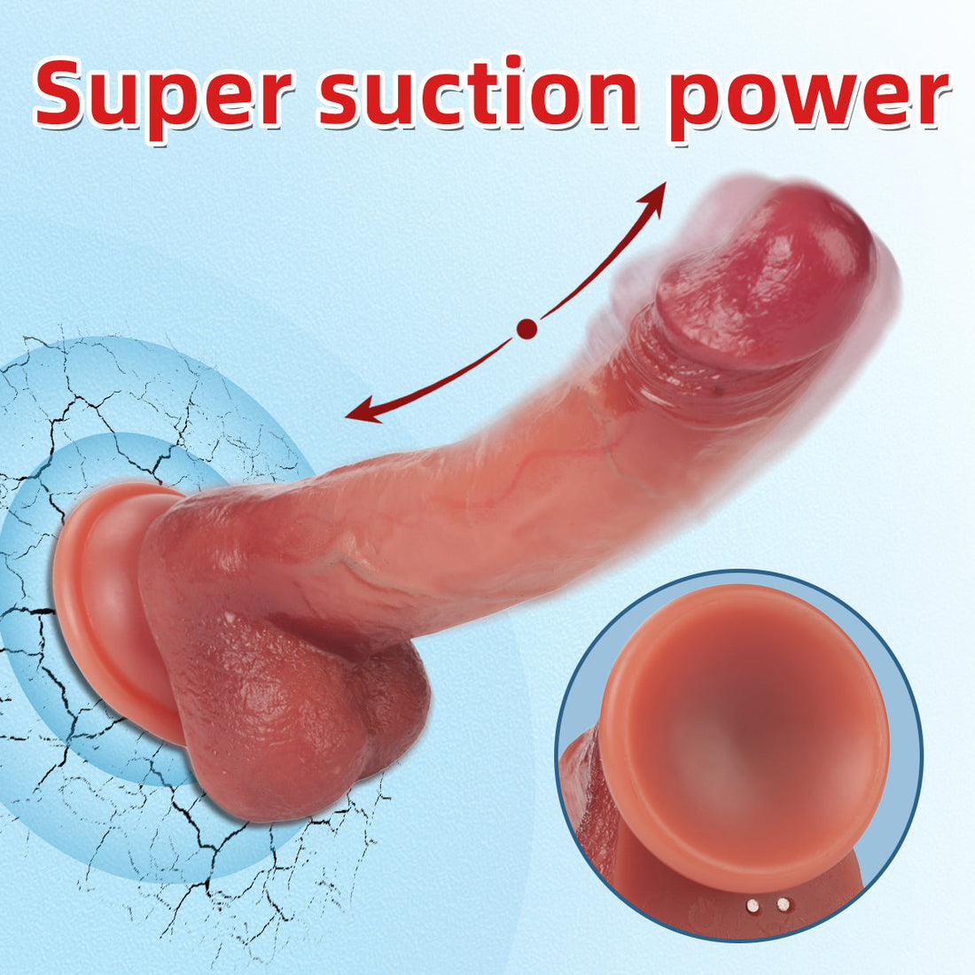 8 Inch 3 In 1 Realistic Electric Dildo