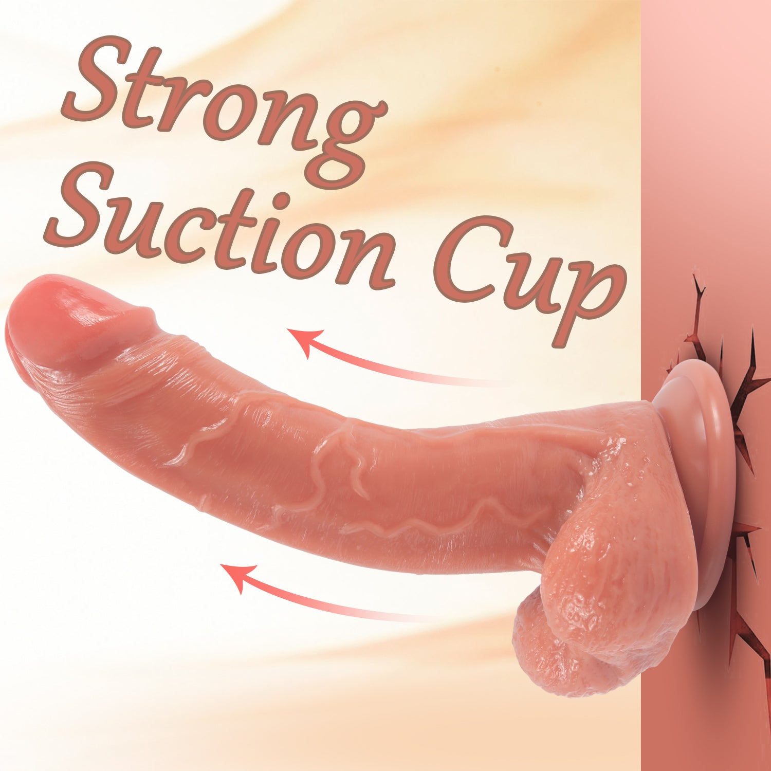 8 Inch Waterproof Realistic Thrusting Dildo
