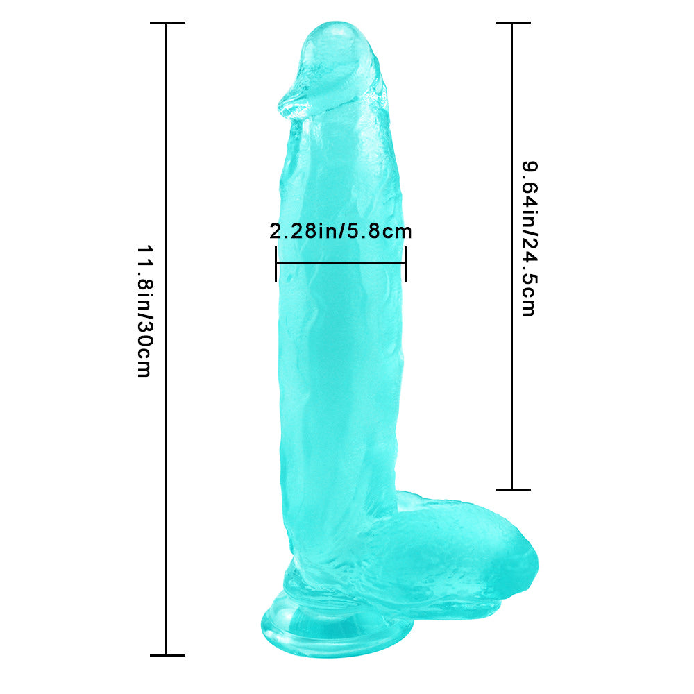 12 Inch Green Large Jelly Dildo