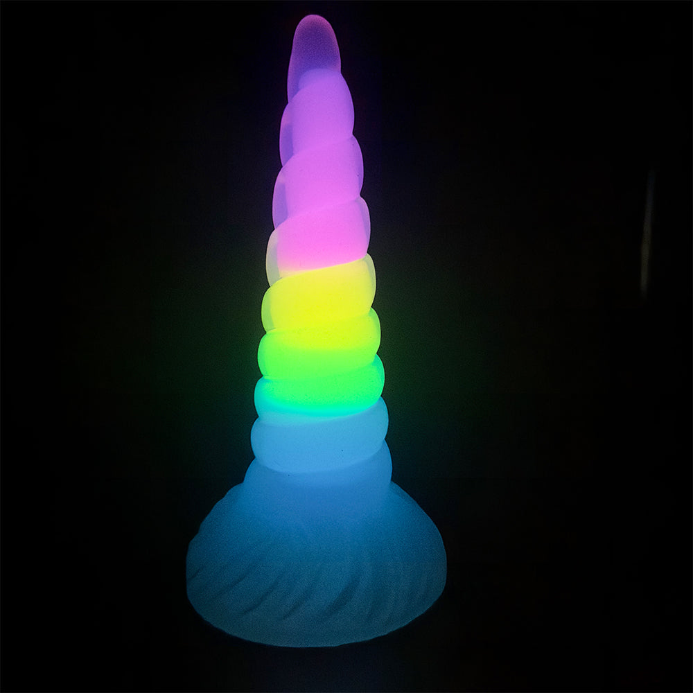 Rainbow Glow-in-the-Dark Unicorn Dildo