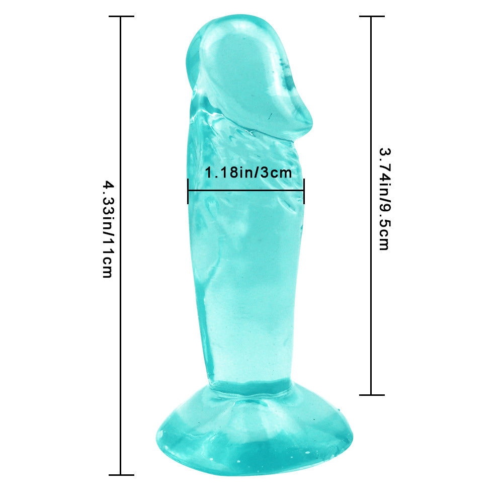 Short rough green dildo