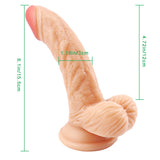 Load image into Gallery viewer, Flesh-colored curved dildo