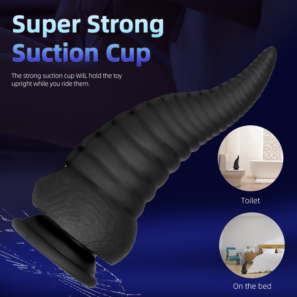 8 Inch Black Tentacle Anal Dildo