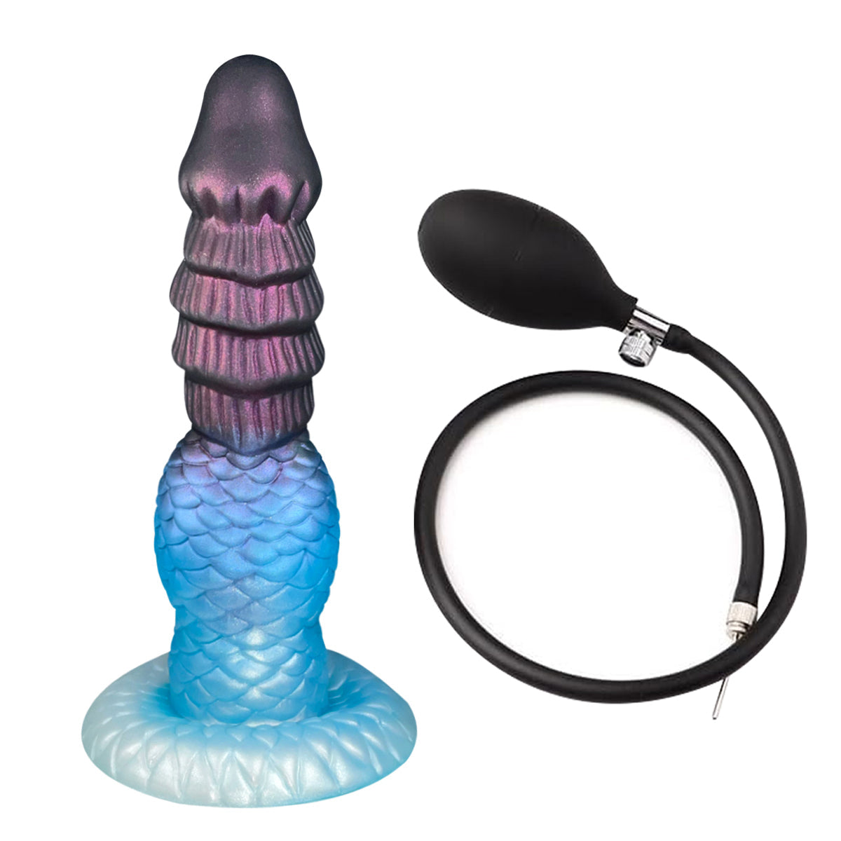 Dragon Scale Ribbed Fantasy Inflatable Dildo