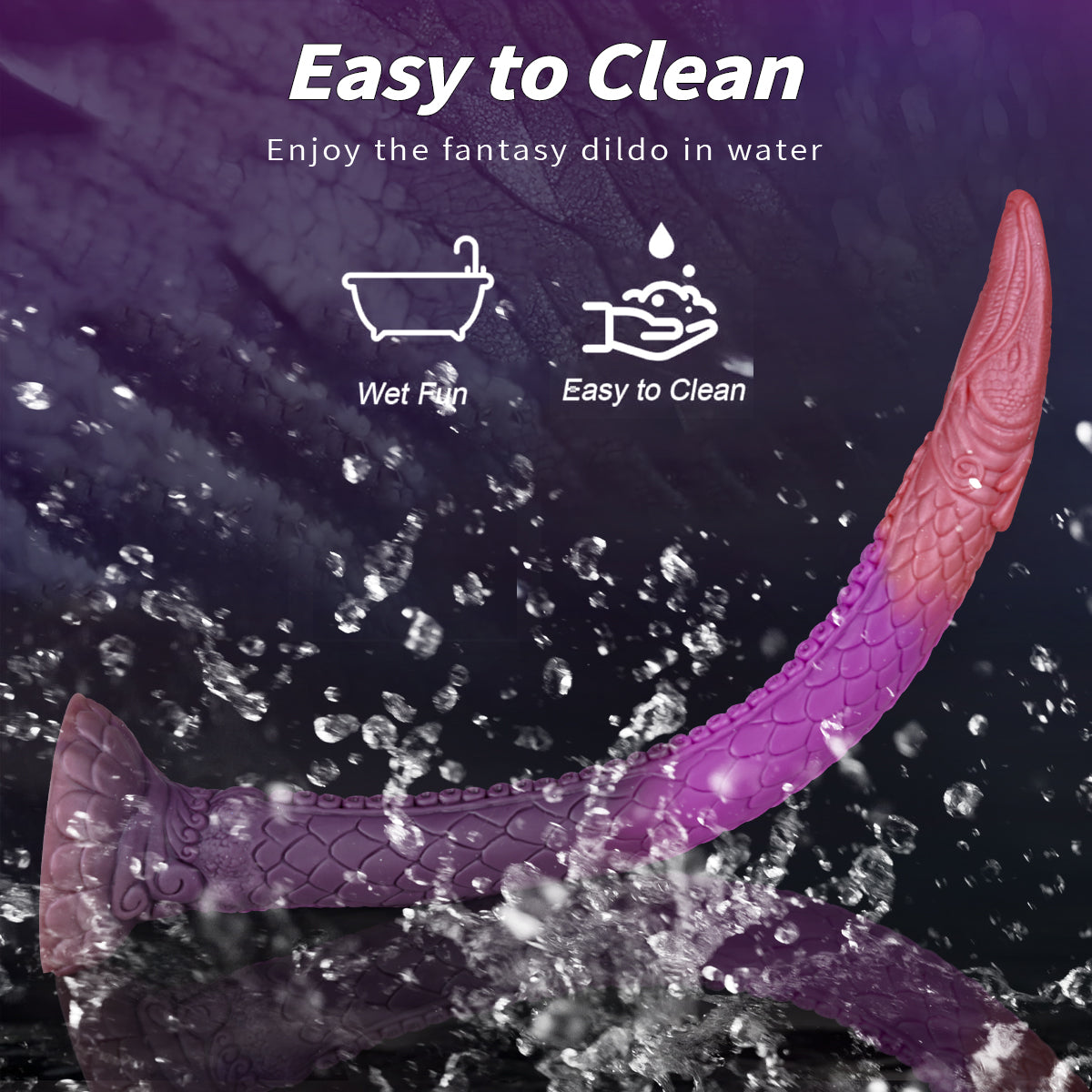 18 Inch Exotic Dragon Shaped Silicone Tentacle Dildo