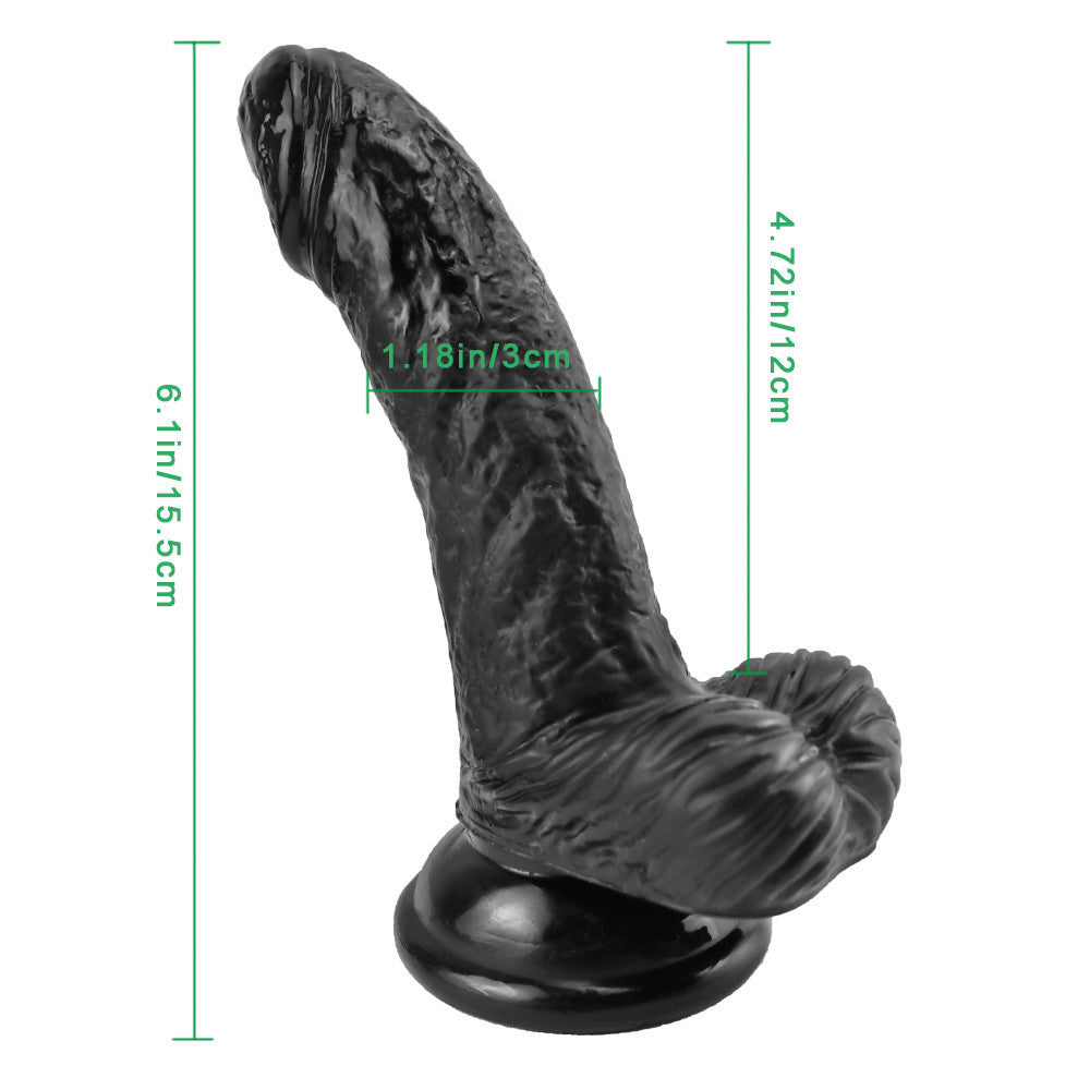 6 Inch Black Curved G-Spot Mini Dildo