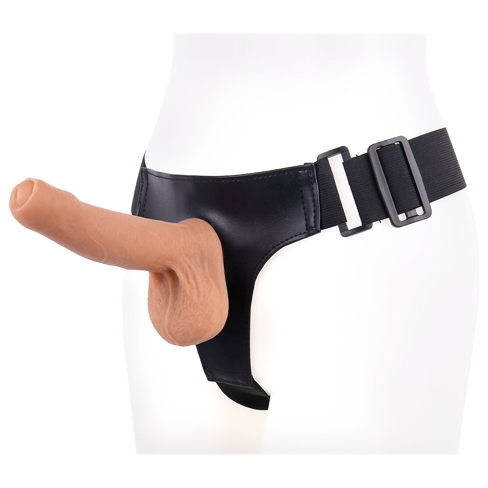 9 Inch Silicone Realistic Uncut Strap On Dildo
